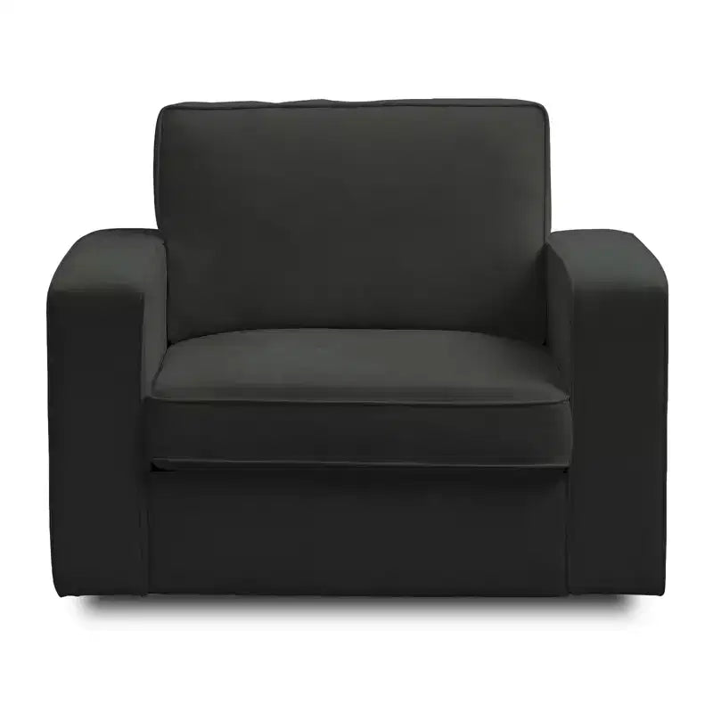 Mjkone Fauteuil pivotant moderne 360°, Fauteuil carré rembourré, Canapé simple confortable en chenille
