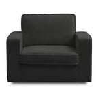 Mjkone Fauteuil pivotant moderne 360°, Fauteuil carré rembourré, Canapé simple confortable en chenille