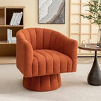 Fauteuil rond pivotant SEYNAR Modern Glam en velours