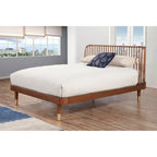 Lit plateforme en bois Belham de Alpine Furniture en Noyer foncé (Brun)