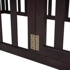 Cadre de lit simple en bois avec clôture et porte blanc