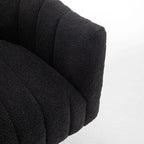 Fauteuil rond pivotant SEYNAR Modern Glam en velours