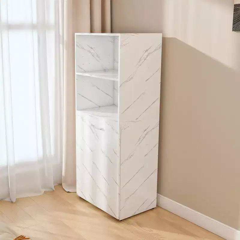 Bureau extensible avec rangements et roulettes, bureau pliable pour petits espaces, marbre blanc