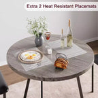 Ensemble de table à manger double trois pièces, table et chaises de salle à manger doubles de cuisine, ensemble de table à manger de cuisine ronde, convient aux petits espaces, appartement