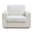 Mjkone Fauteuil pivotant moderne 360°, Fauteuil carré rembourré, Canapé simple confortable en chenille