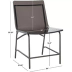Chaise de salle à manger en acrylique Bryant (Lot de 2) - SFV2566 - Gris fumé/Bronze canon - Safavieh Couture