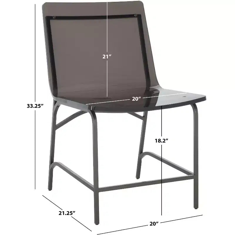 Chaise de salle à manger en acrylique Bryant (Lot de 2) - SFV2566 - Gris fumé/Bronze canon - Safavieh Couture