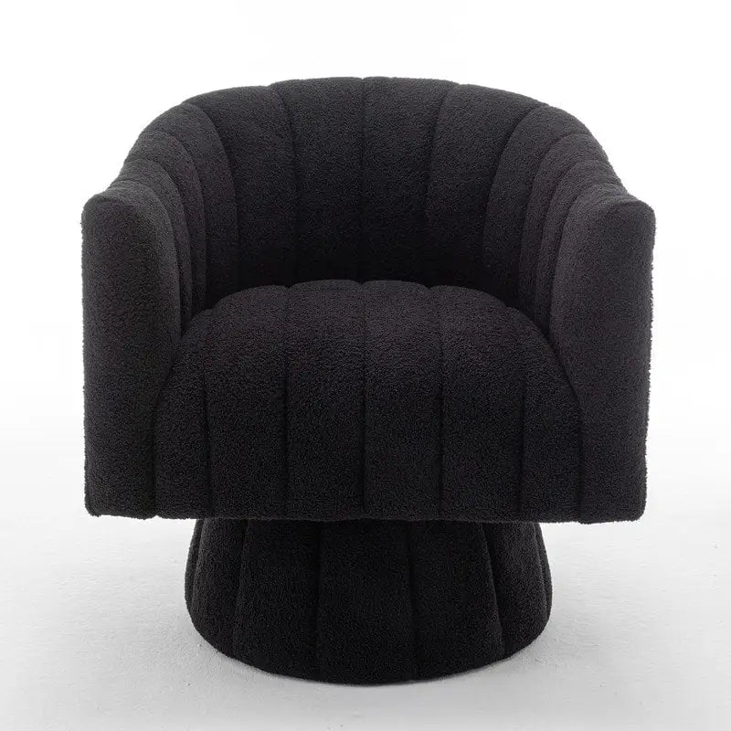 Fauteuil rond pivotant SEYNAR Modern Glam en velours