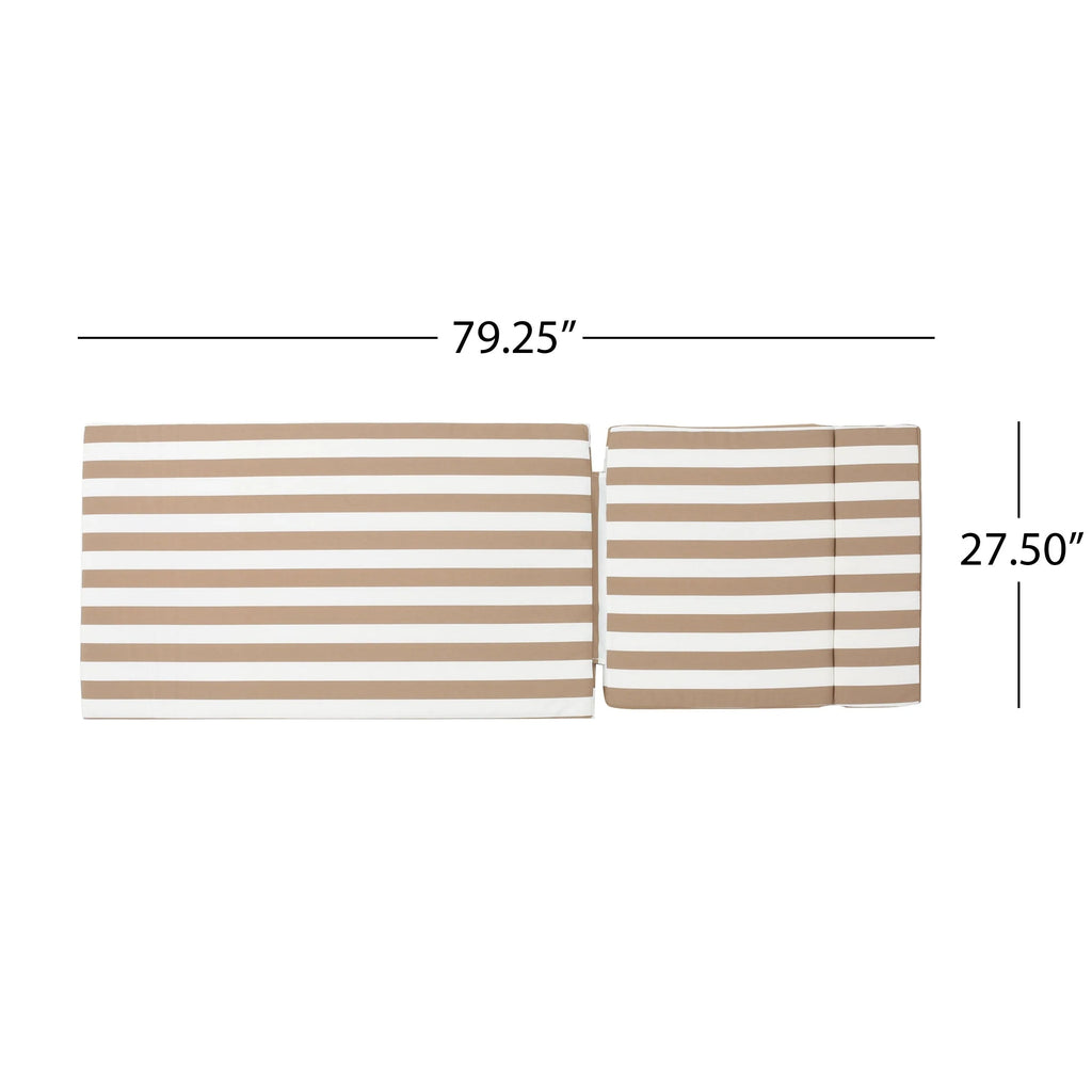 Ensemble de coussins d'extérieur Salem pour chaise longue - Coussins uniquement (lot de 2) par Christopher Knight Home - 79,25L x 27,50W x 1,50H