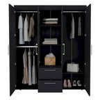Armoire Bariloche avec tringles, étagères et 2 tiroirs