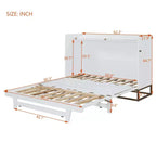 Lit escamotable Queen Size Whisen Modern Design, repliable en armoire avec pieds en fer