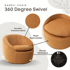 Fauteuil club moderne pivotant Winnie de Roundhill Furniture