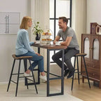 Table de bar moderne hauteur comptoir 120 cm et tabourets avec 2 chaises pour salle à manger de cuisine