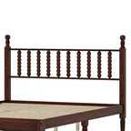 Lit plateforme queen size en bois avec tête de lit en forme de calebasse, lit de style rétro avec support à lattes en bois -
