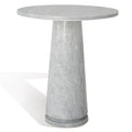 Table d'appoint ronde haute en marbre SAFAVIEH Couture Ghicu - 56 cm L x 53 cm P x 61 cm H - 21Wx21Dx24H
