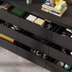 Famapy Commode Horizontale Minimaliste Moderne à 9 Tiroirs – Organiseur Spacieux pour Chambre/Salon