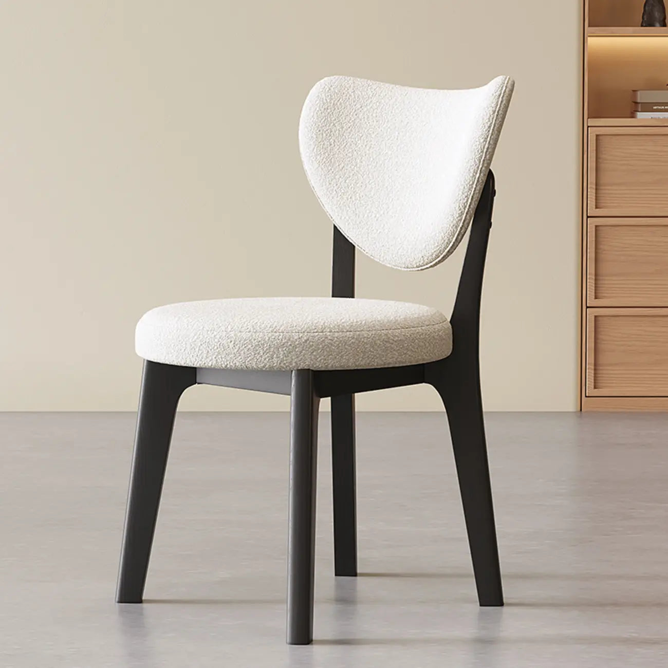 Chaise de salle à manger sans accoudoirs moderne en similicuir à dossier haut