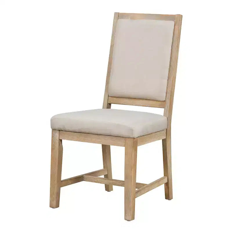 Ensemble de salle à manger 5 pièces de style ferme pour 4 personnes, comprenant une table à manger ronde extensible en bois massif et 4 chaises rembourrées pour la cuisine
