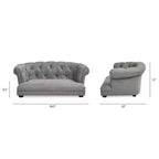 Lit de luxe pour chien Chesterfield, 36,5 pouces, taille M