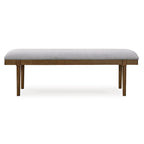 Signature Design by Ashley Lyncott Gris/Marron 59 Banc de salle à manger rembourré - 59.25 L x 15.13 P x 19.75 H