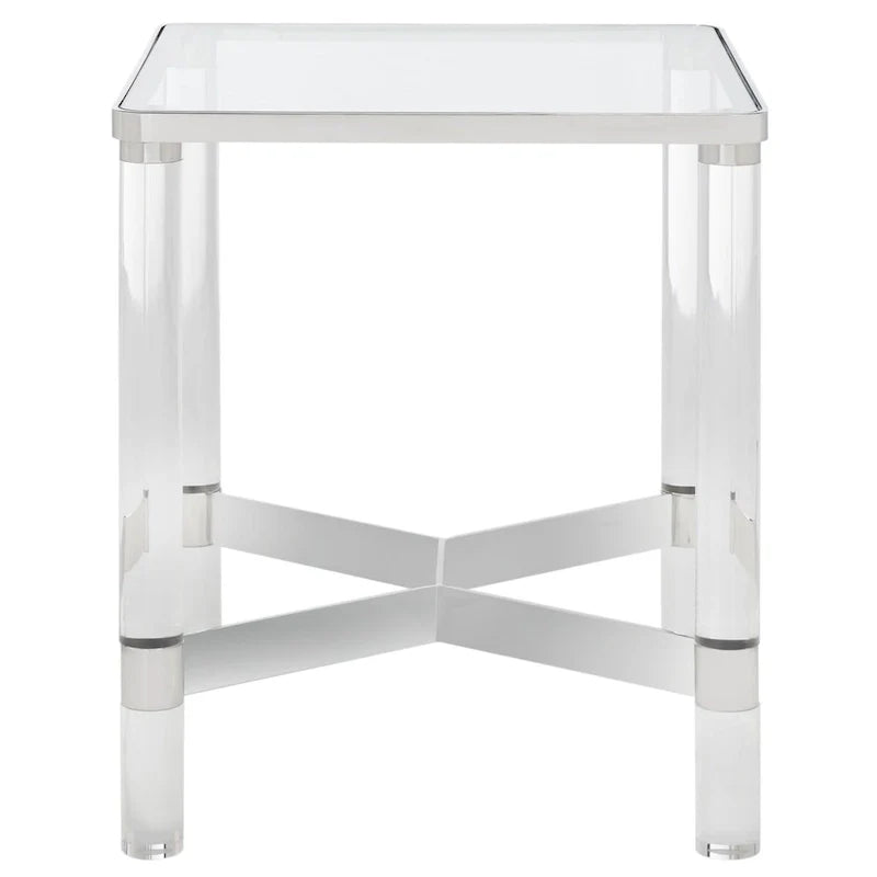 Table d'appoint en acrylique - 50,8 cm (L) x 50,8 cm (P) x 61 cm (H)