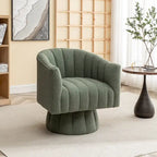 Fauteuil rond pivotant SEYNAR Modern Glam en velours