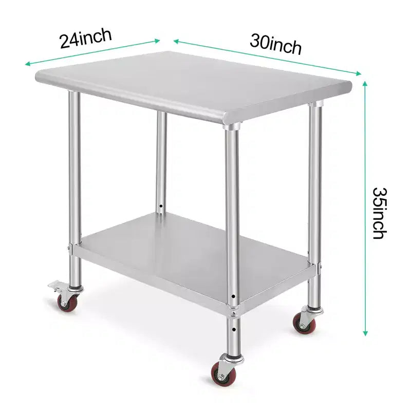 Établi en acier inoxydable – Durable, résistant à la rouille, facile à nettoyer, robuste, hauteur réglable
