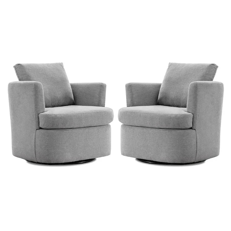 Fauteuils pivotants modernes Chenille pour salon