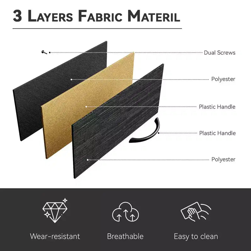 Commode large à 9 tiroirs pour chambre à coucher, coffre de rangement en tissu noir de 160 cm avec lumières LED et prises de courant, adapté pour téléviseur de 190 cm, meuble de rangement pour console média