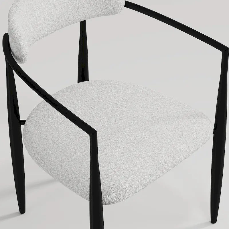 Ensemble de salle à manger extensible moderne et minimaliste 9 pièces 94.48 avec plateau en pierre frittée et double piédestal, avec 8 chaises en tissu