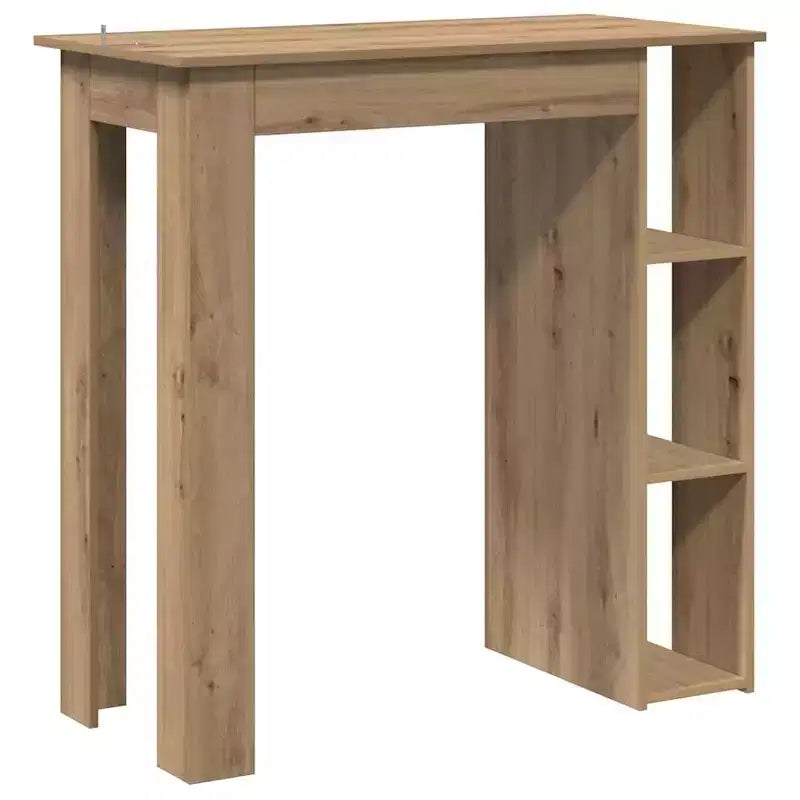 vidaXL Table de bar avec étagère Bois d'ingénierie Salle à manger Cuisine Haute Haute Murale Pièce
