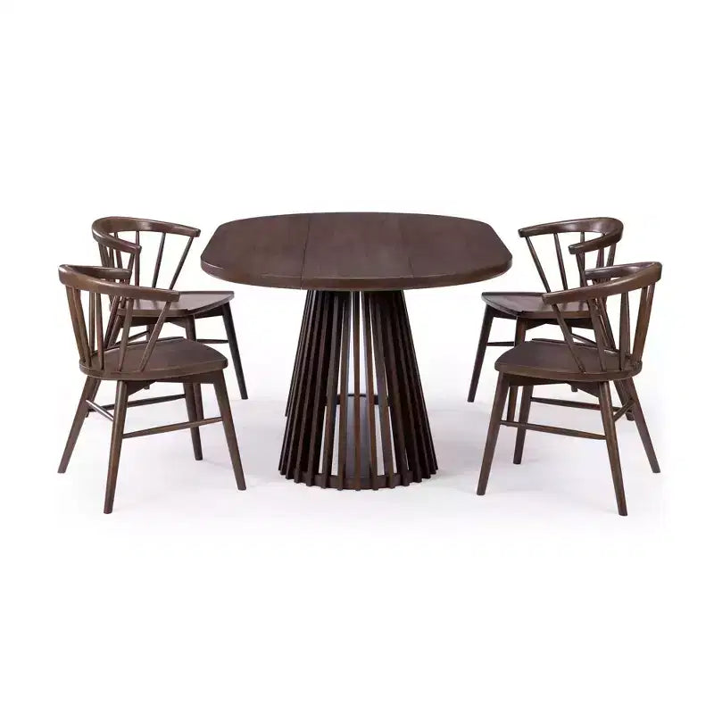 Table à manger rectangulaire 72 Lido Plank+Beam, table de cuisine minimaliste en bois massif pour 6 personnes
