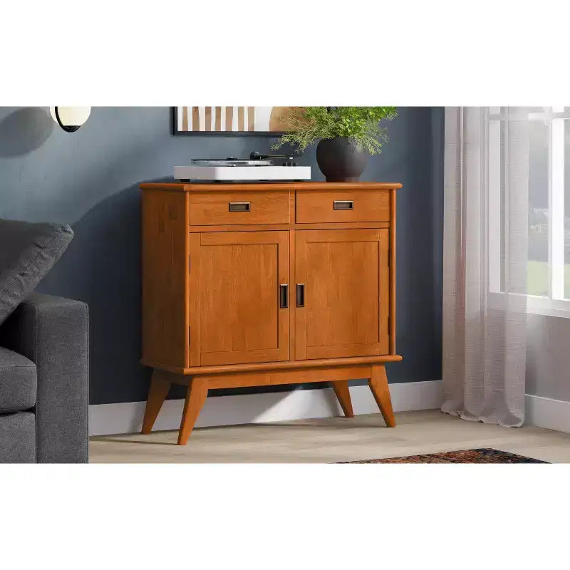 Meuble de rangement pour entrée Tierney en bois massif de 36 pouces de large, style Mid-Century Modern
