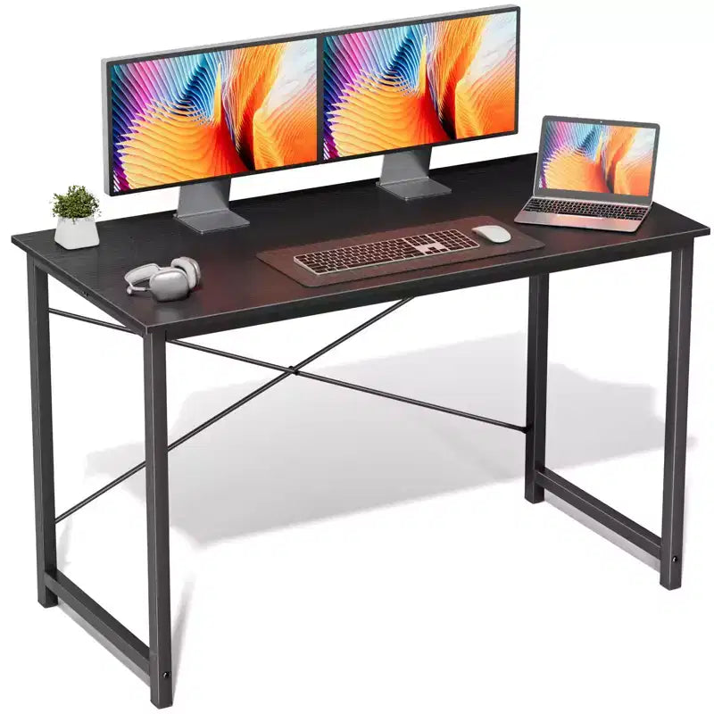 JIONJOY 40 Bureau d'ordinateur - Table d'écriture de bureau renforcée en forme de X, Style moderne et simple
