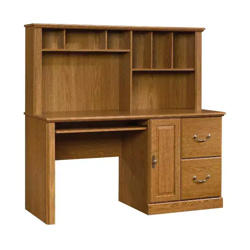 Bureaux de direction HomeStock en bois marron de 57,25 po de hauteur avec tiroir polyvalent