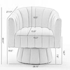 Fauteuil rond pivotant SEYNAR Modern Glam en velours