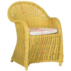 SAFAVIEH Sinja Fauteuil club en rotin jaune - 24 x 26 x 35 - 24x26x35H