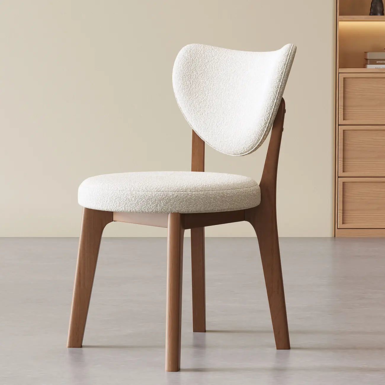 Chaise de salle à manger sans accoudoirs moderne en similicuir à dossier haut