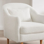 28,34 W Lot de 2 fauteuils d'appoint, fauteuil barillet en velours avec pieds en bois massif