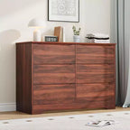 Commode en bois avec 6 tiroirs, commode de rangement longue, meuble de rangement moderne, pour chambre à coucher, salon