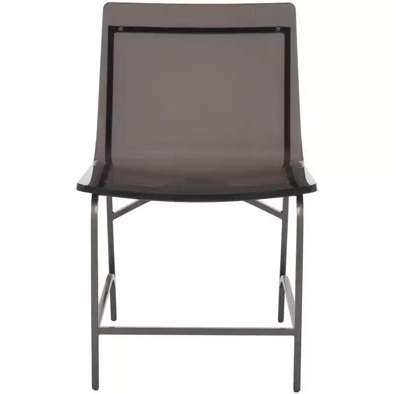Chaise de salle à manger en acrylique Bryant (Lot de 2) - SFV2566 - Gris fumé/Bronze canon - Safavieh Couture