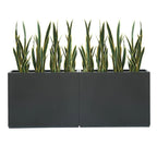 Jardinière Métallique Haute pour Plantes d'Extérieur, 38 po L x 10 po l x 30 po H, Longue et Haute Jardinière en Métal - 38x30x10