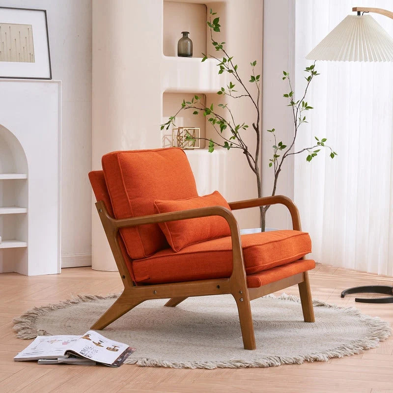 Fauteuil d'appoint rembourré Mid-Century Modern