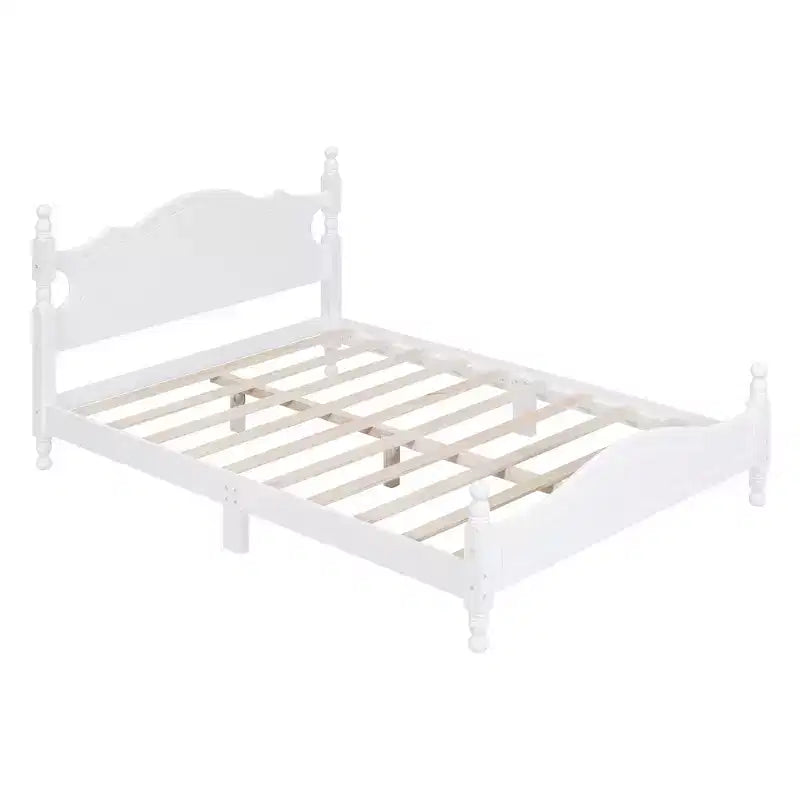 Cadre de lit plateforme en bois Queen Size Whisen, lit plateforme avec support à lattes en bois
