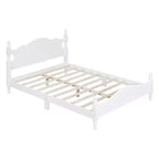 Cadre de lit plateforme en bois Queen Size Whisen, lit plateforme avec support à lattes en bois
