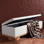 Banc de rangement Sunneva Boucle SAFAVIEH Couture - 61 po L x 20 po P x 19 po H - 61Lx20Px19H
