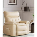 Fauteuils inclinables surdimensionnés de 22'' avec chauffage et massage - Pivotant à 360° - Fauteuil à bascule manuel avec télécommande pour salons et chambres à coucher