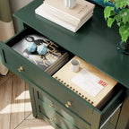 Commode à 5 tiroirs pour chambre à coucher, commode haute en bois avec rangement profond, commode moderne pour entrée et couloir