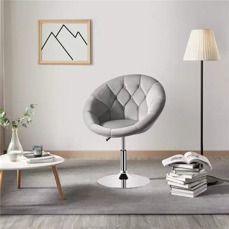 Fauteuil Yaheetech pivotant touffeté réglable en hauteur
