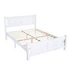 Cadre de lit en bois Karl Home Queen Size avec tête de lit blanc